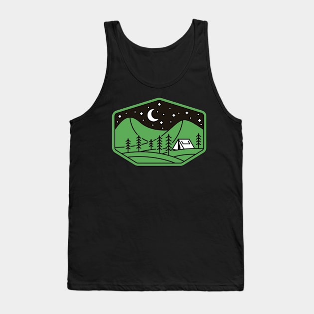 Green Camp Tank Top by quilimo